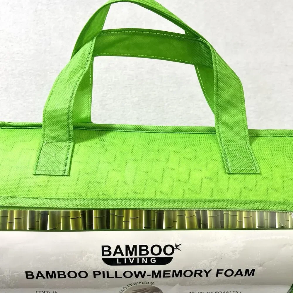 Bamboo Living Memory Foam Pillow KING Hypoallergenic Cool Neck Back Support NEW